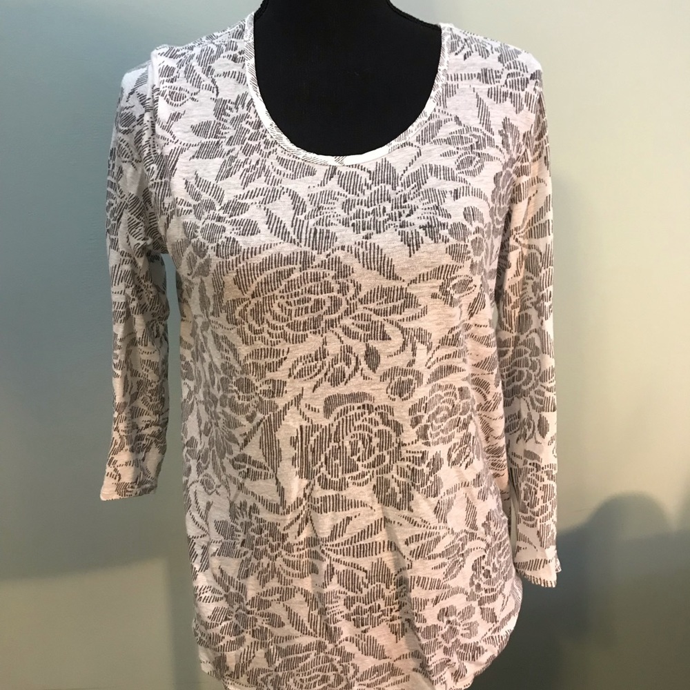 Lucky Brand black and white tee size M